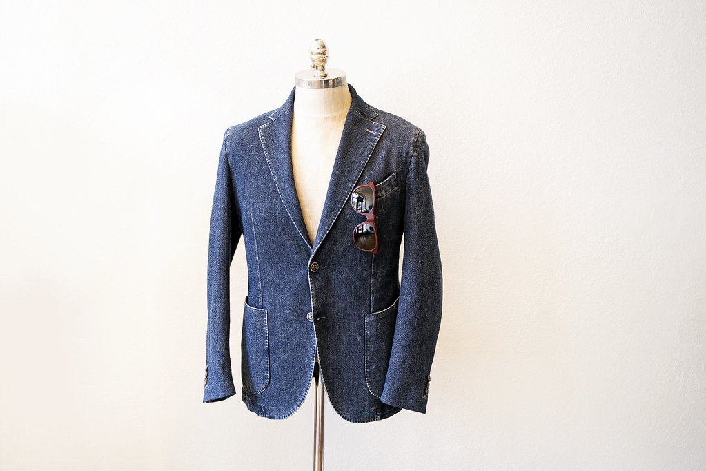 Denim blazer on mannequin
