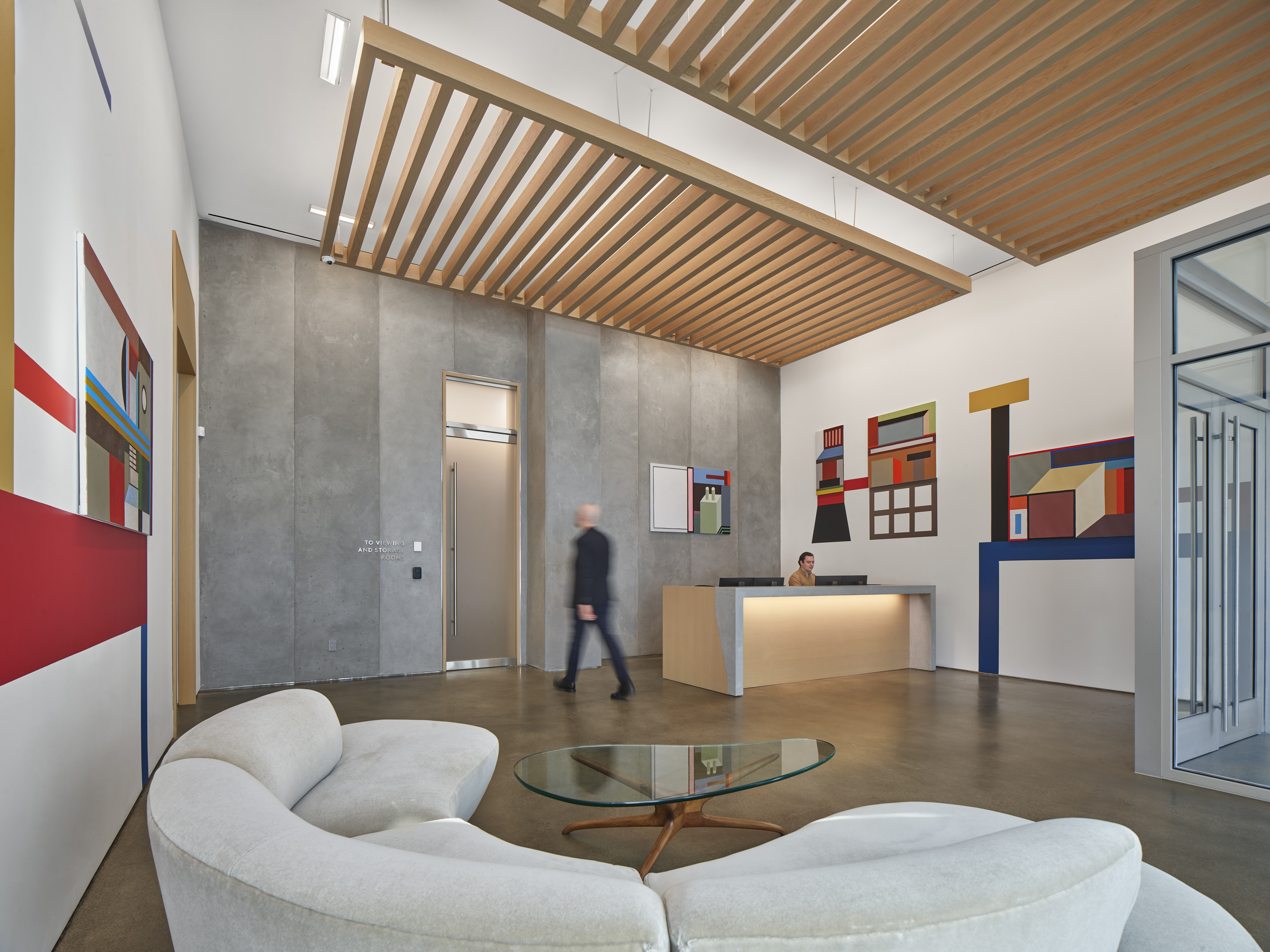 UOVO Lobby With Art on Walls