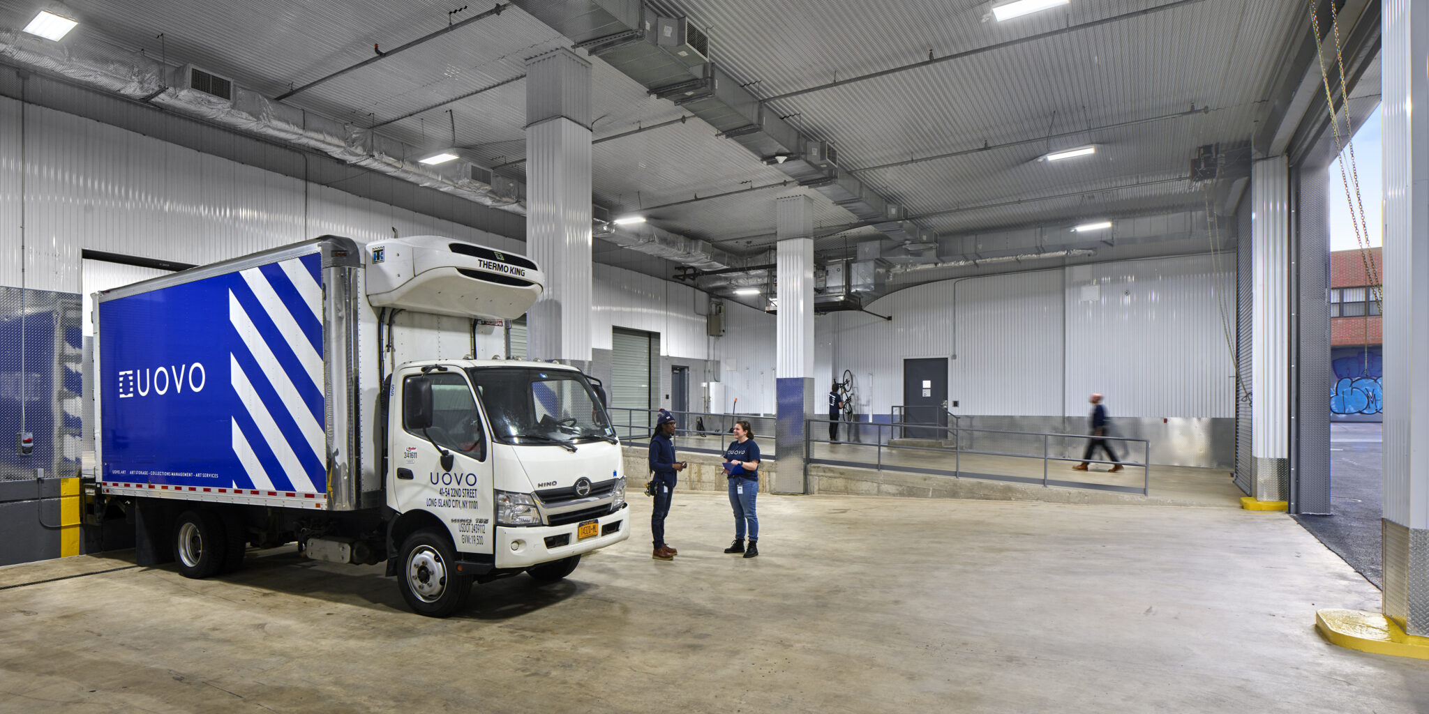 UOVO Truck in UOVO Loading Docks