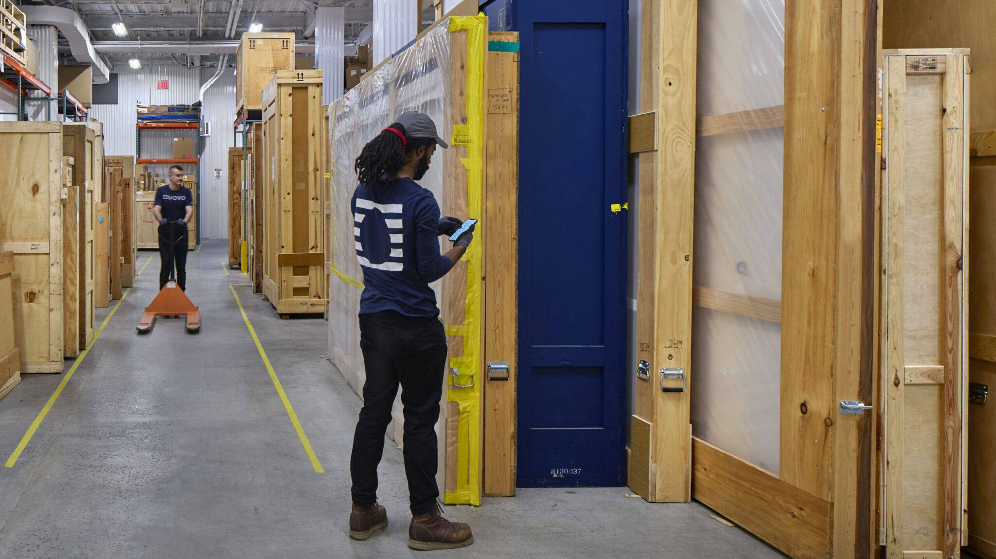 UOVO Warehouse Full of Stored Art in Crates