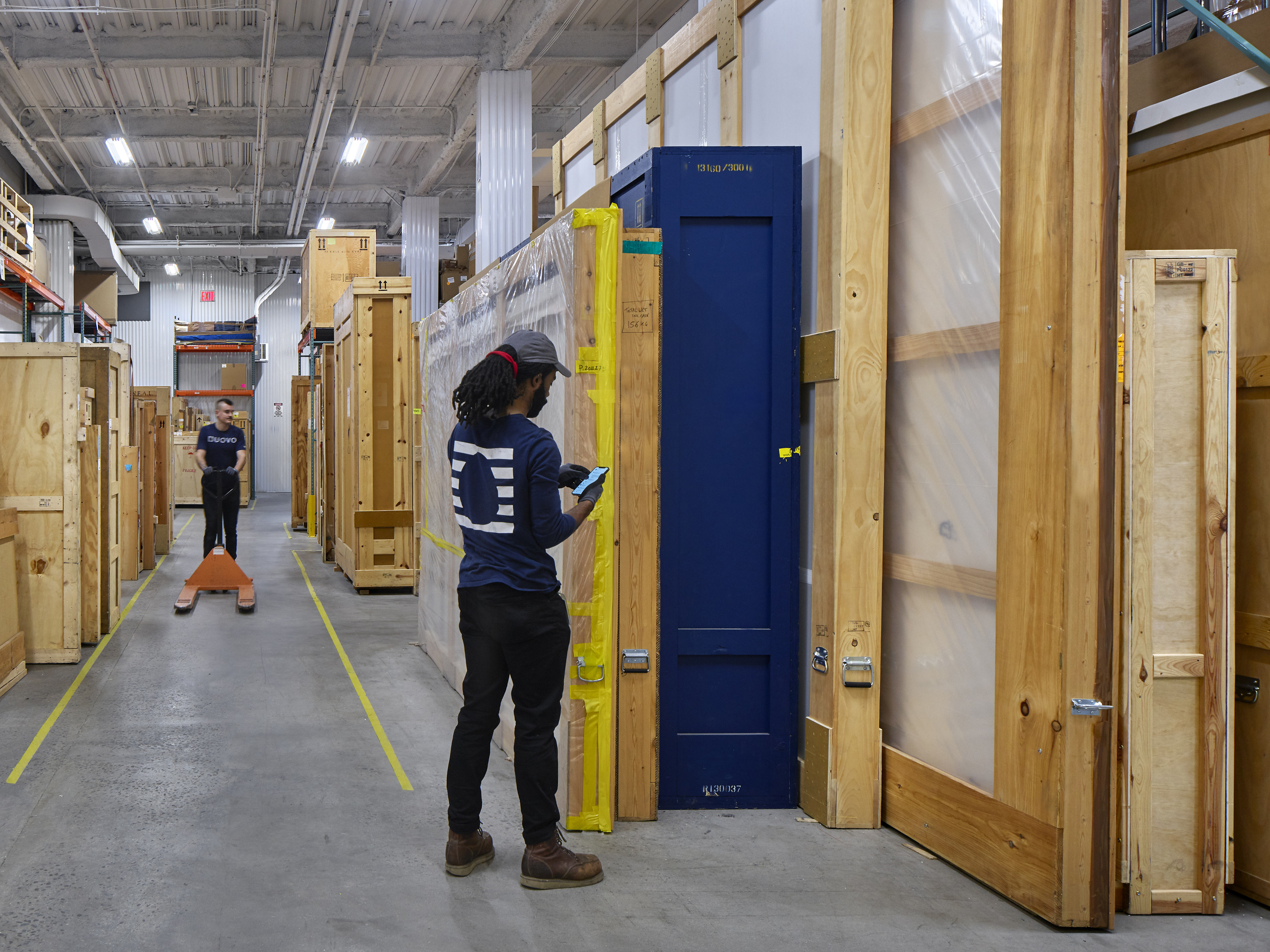 UOVO Warehouse Full of Stored Art in Crates