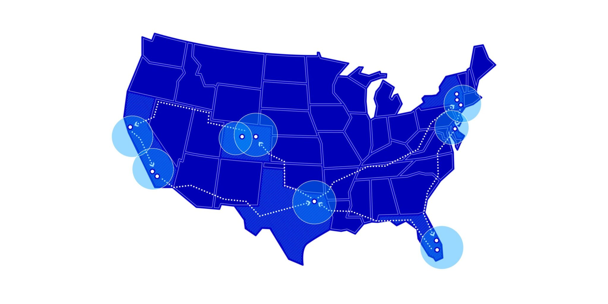 UOVO's National Shuttle route makes weekly stops at all of its facilities across the country.