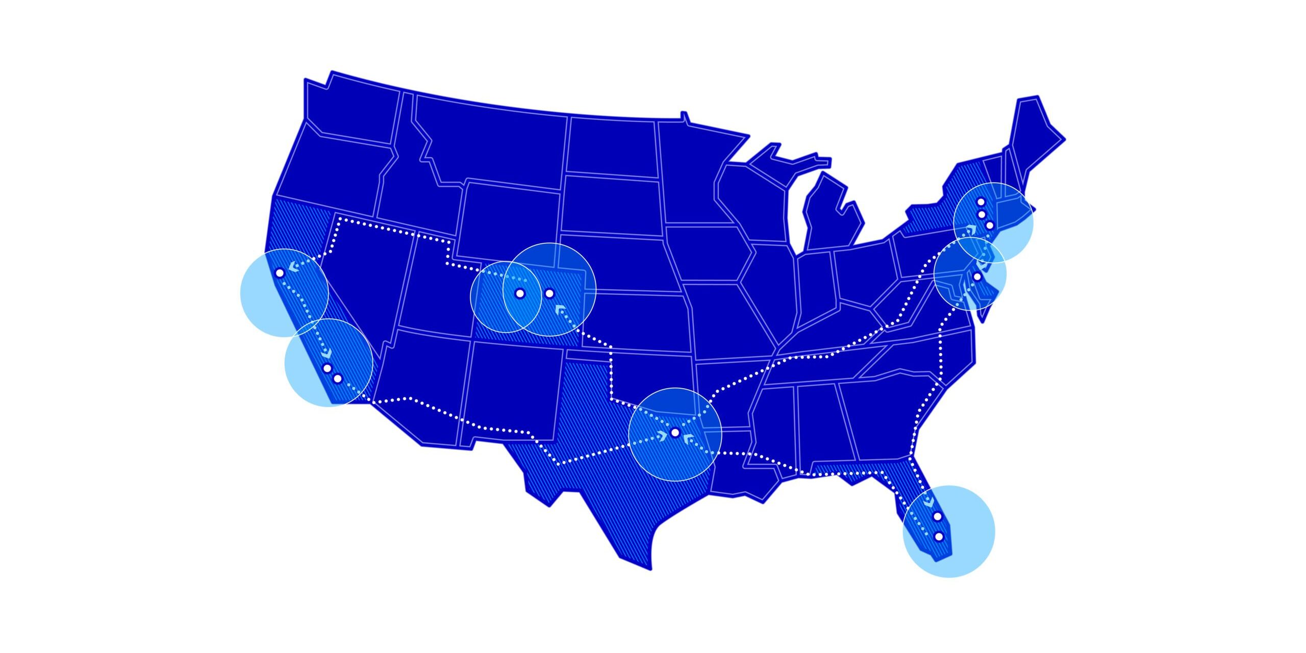 UOVO's National Shuttle route makes weekly stops at all of its facilities across the country.