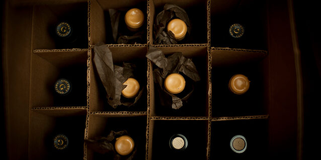 Wine stored in Boxes from a Birds Eye View