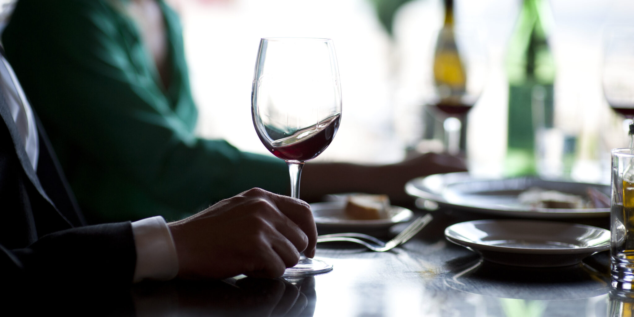 Wine Glass at a Meal