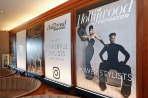 Images of The Hollywood Reporters branding as seen during the 2024 Power Stylists event, attended by UOVO.