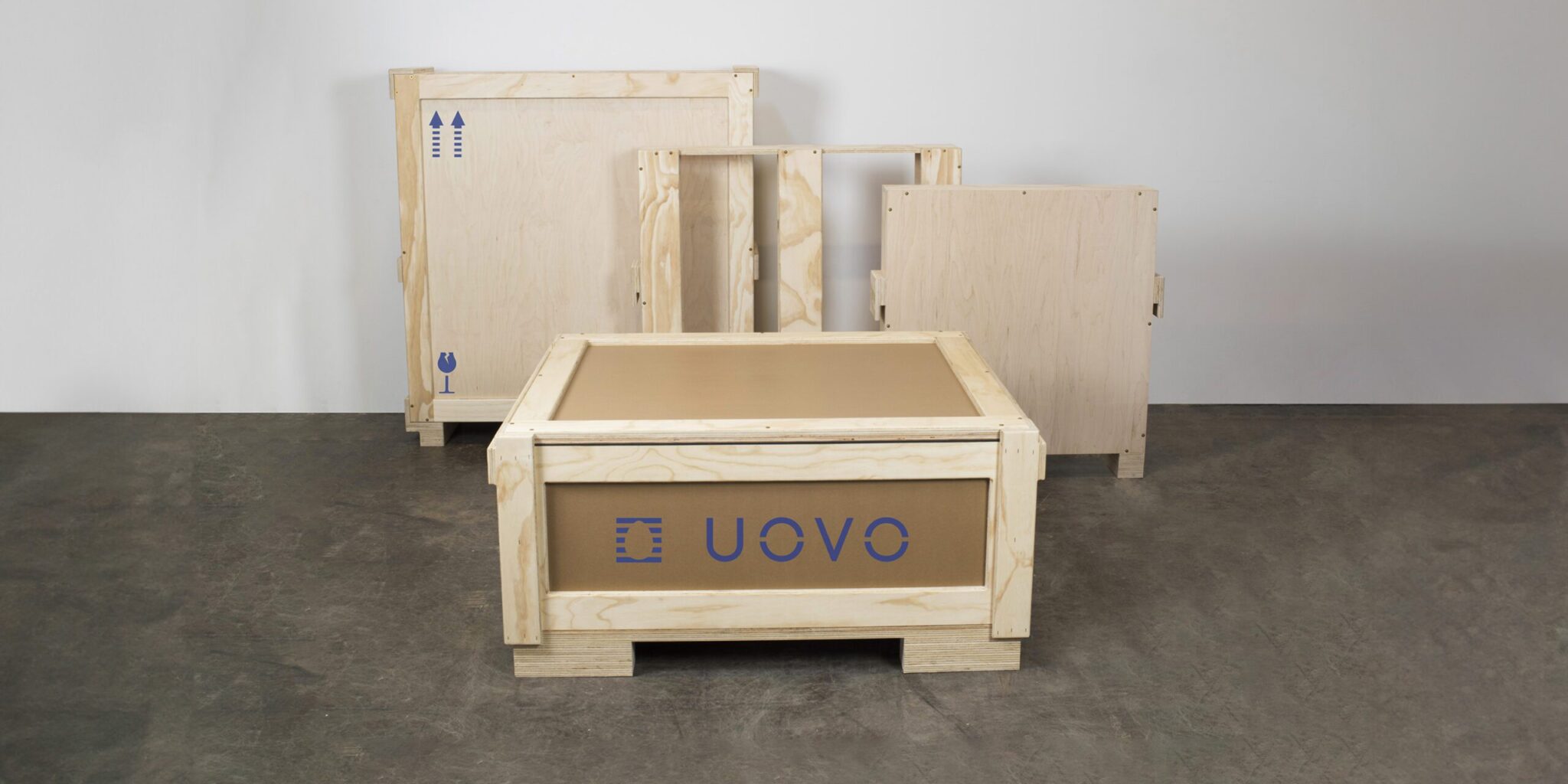 UOVO Branded Crates for Art