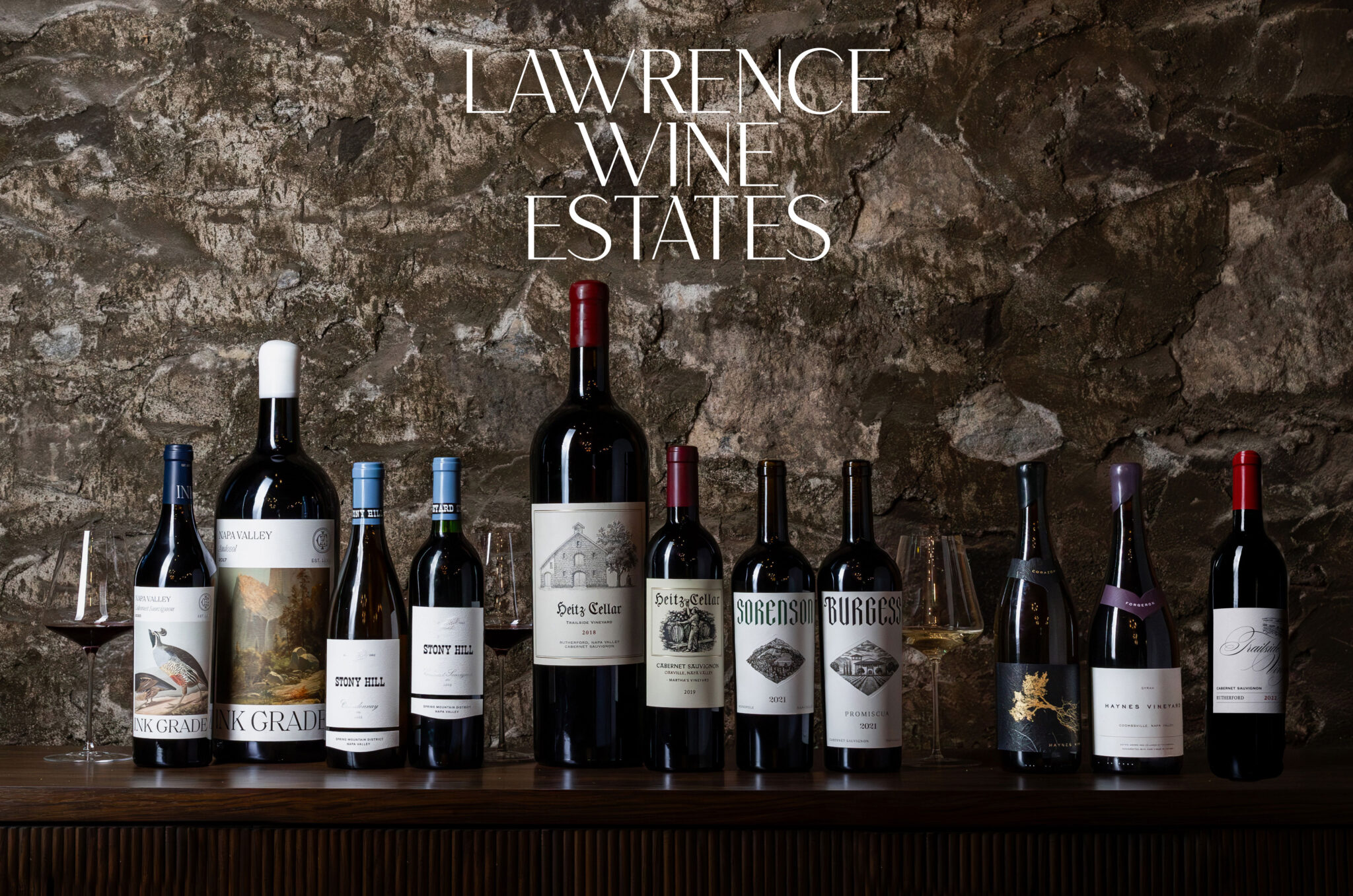 Selection of bottles from Lawrence Wine Estates