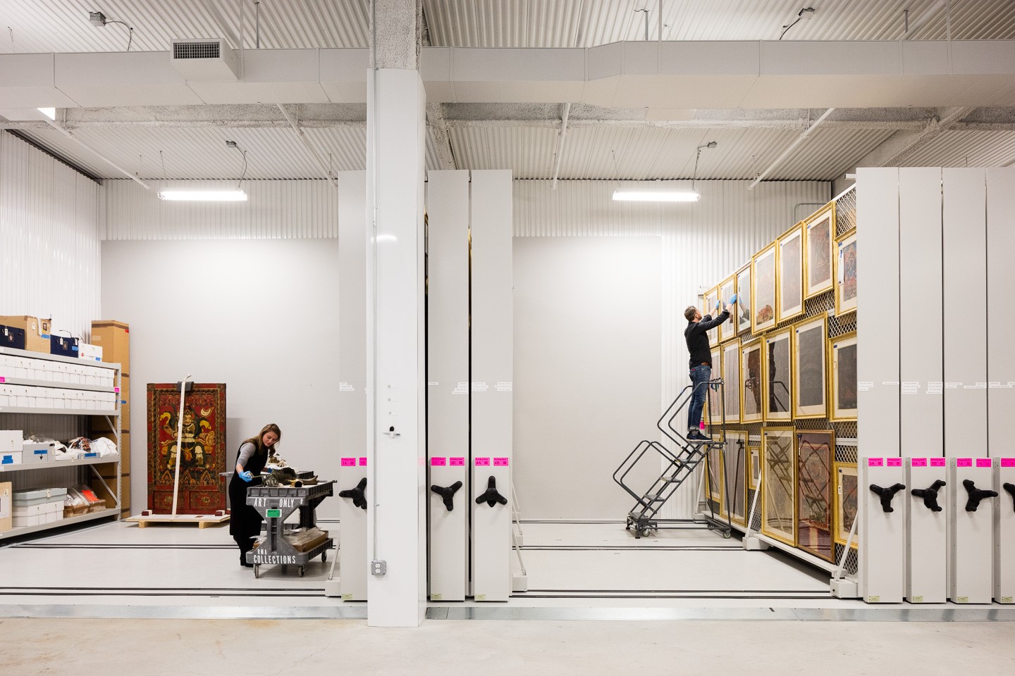 Private storage units at a UOVO facility.