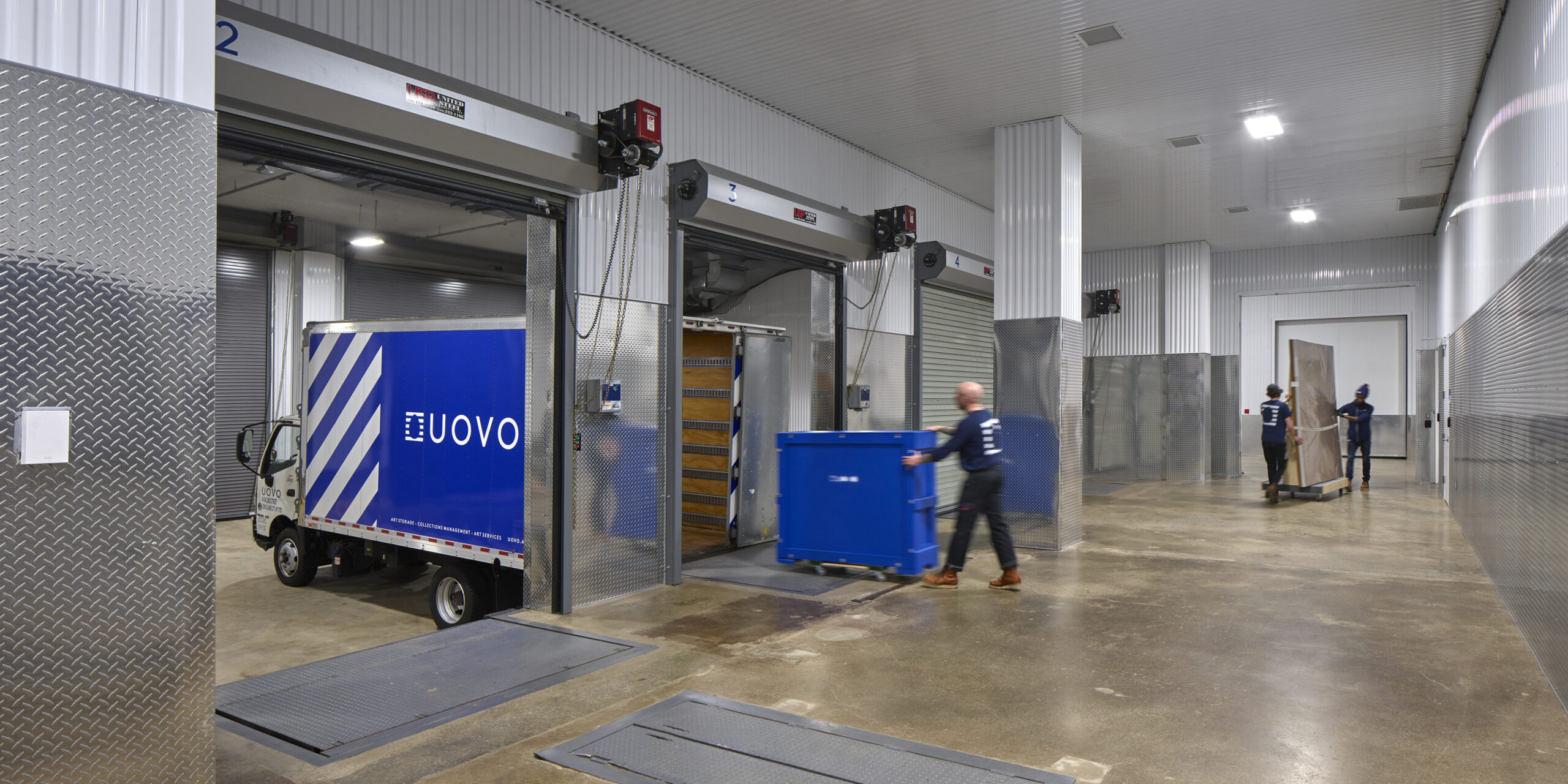 UOVO Art Handlers preparing an art collection for transportation.