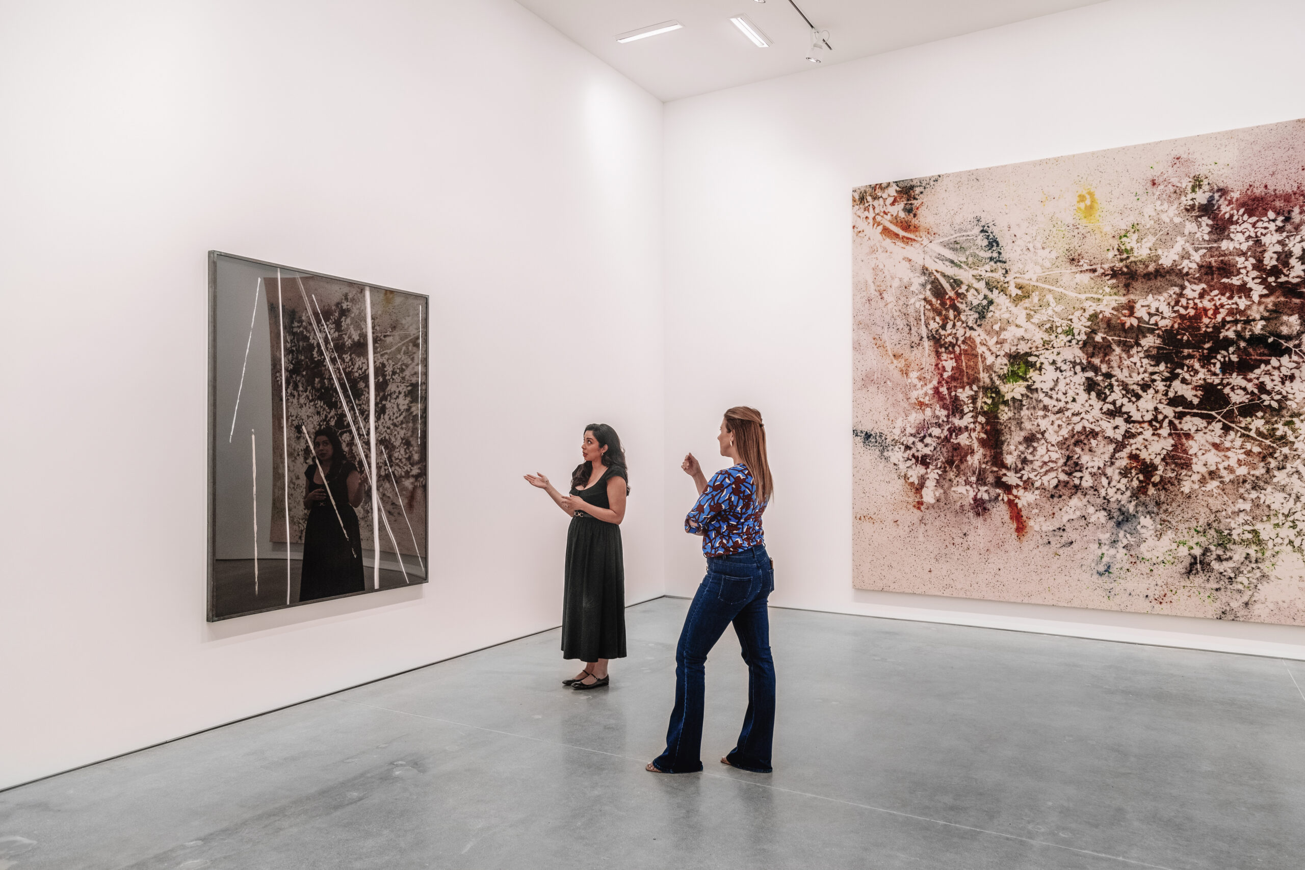 Clients discussing in a UOVO viewing room.